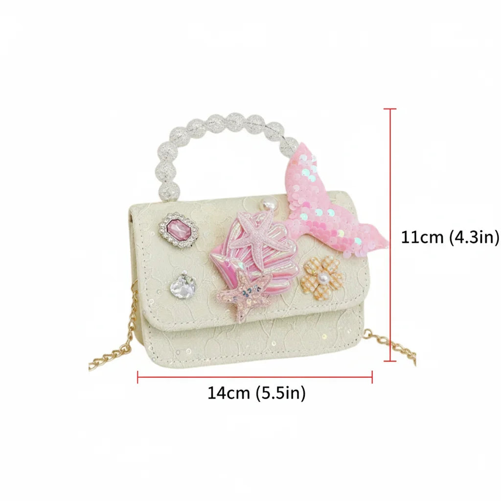 Girls Pearl Mini Crossbody Bag | Kids Purse Birthday Gift