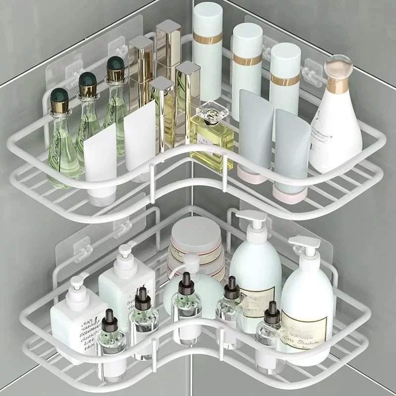 Stainless Steel Corner Shower Rack | Rustproof Wall-Mounted Shelf