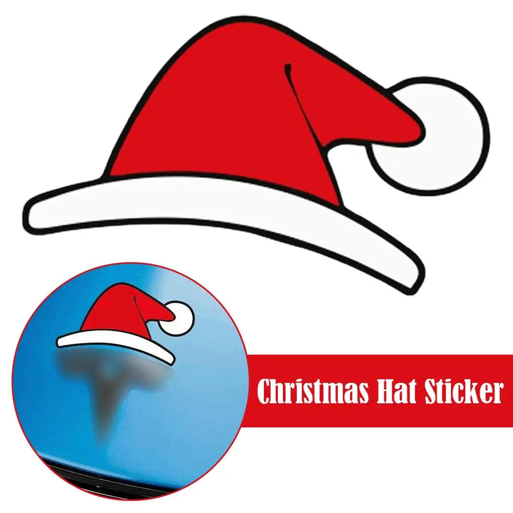 Tesla Model Y & 3 Christmas Santa Hat Window Sticker Decal
