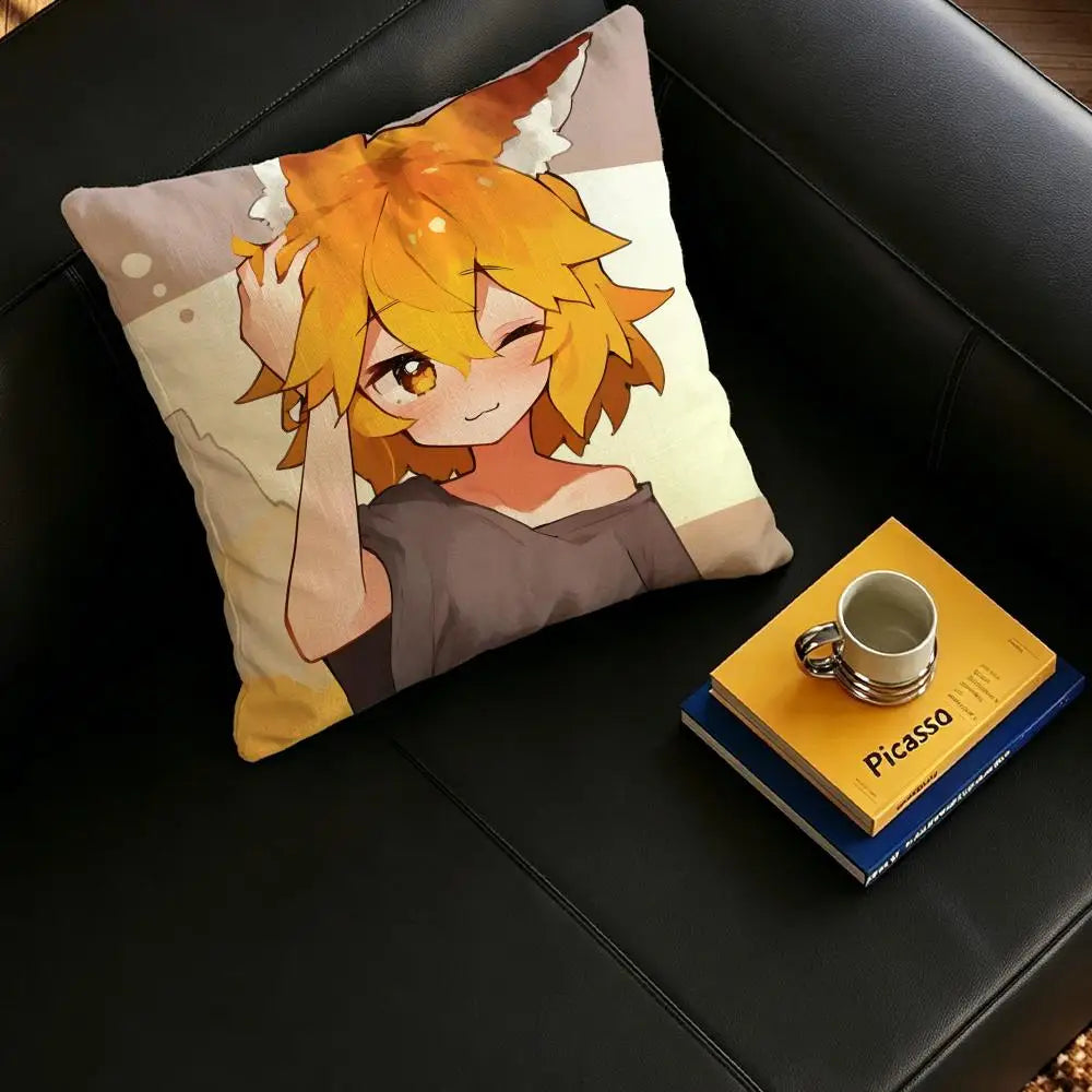 Senko-San Anime Linen Cushion Cover | Sofa & Bedroom Decor