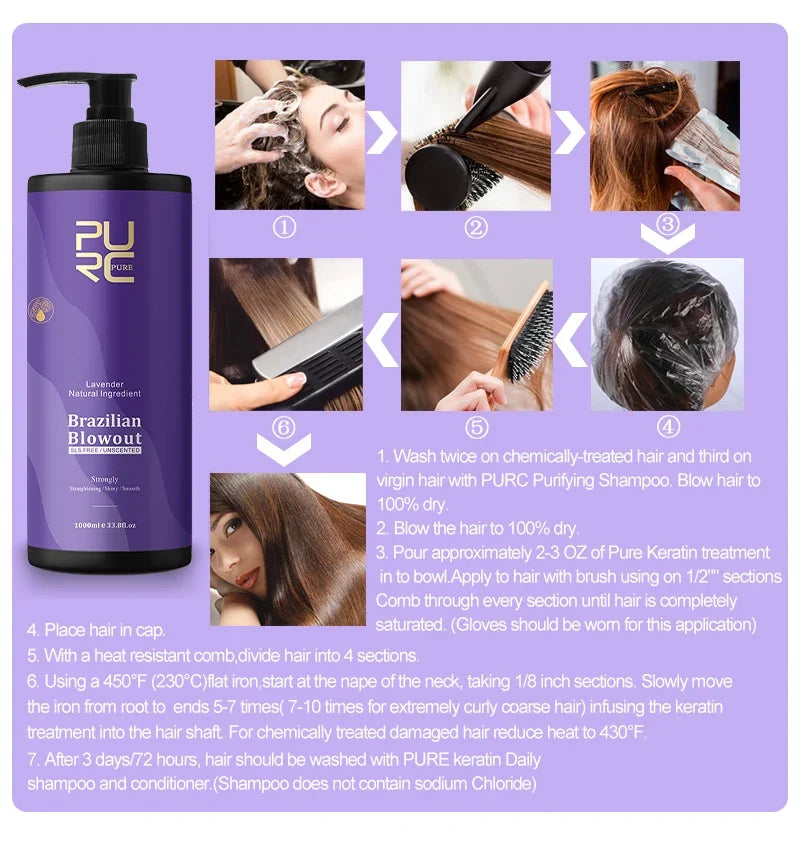 PURC Brazilian Keratin Smoothing Treatment – Lavender 1000ml