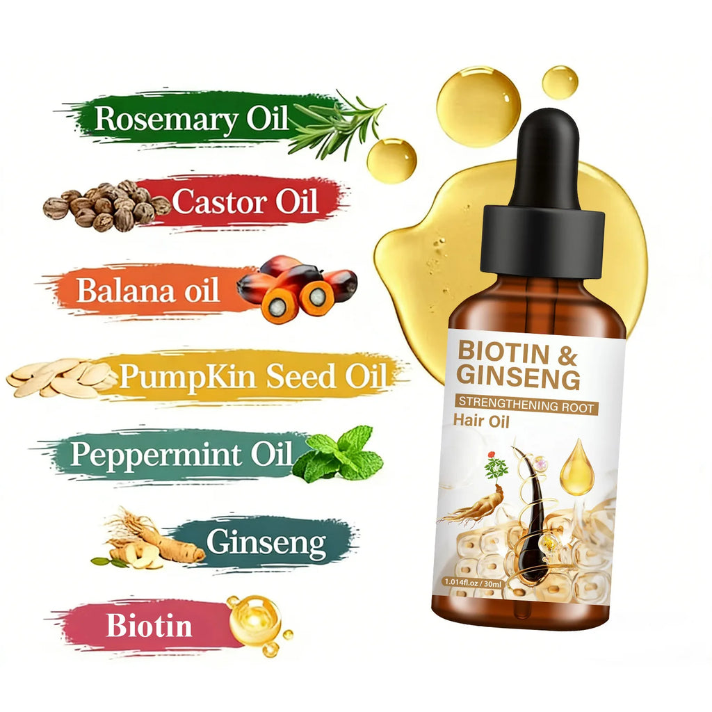 Biotin & Ginseng Hair Growth Essential Oil – 30ml | Lanemay