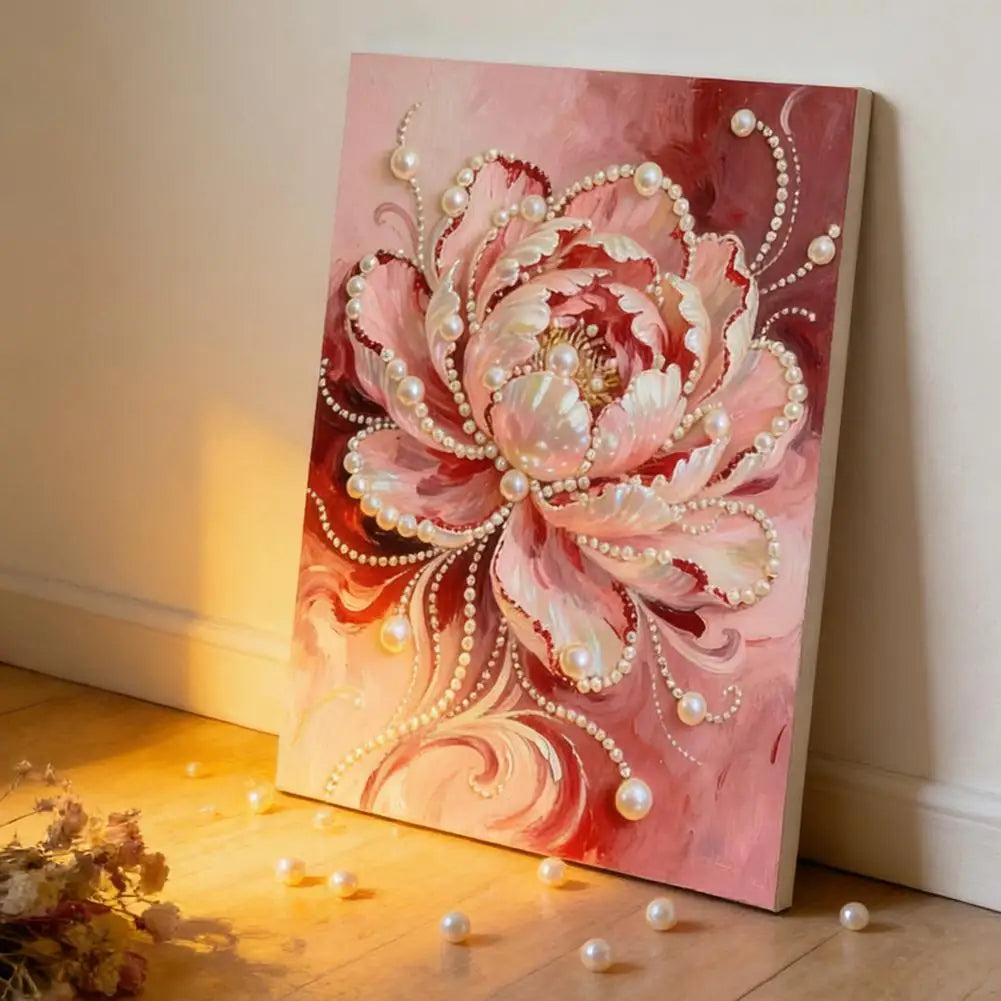DIY Pearl Gem Painting Kit – Floral Art for Adults 20×30cm