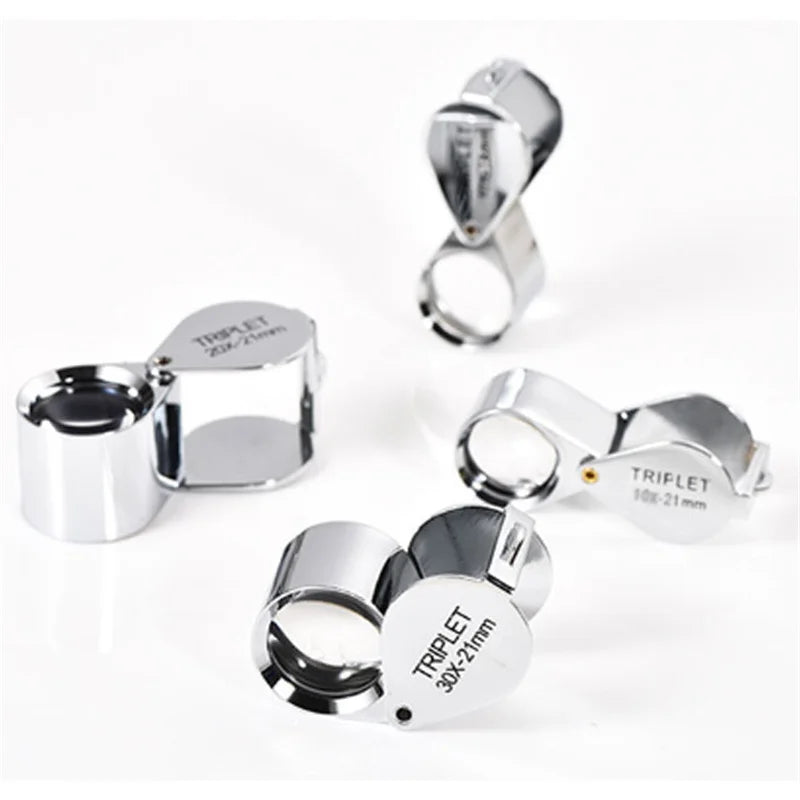 Jewelry Appraisal Magnifying Glass 30X 10X 15X 20X Folding Jade