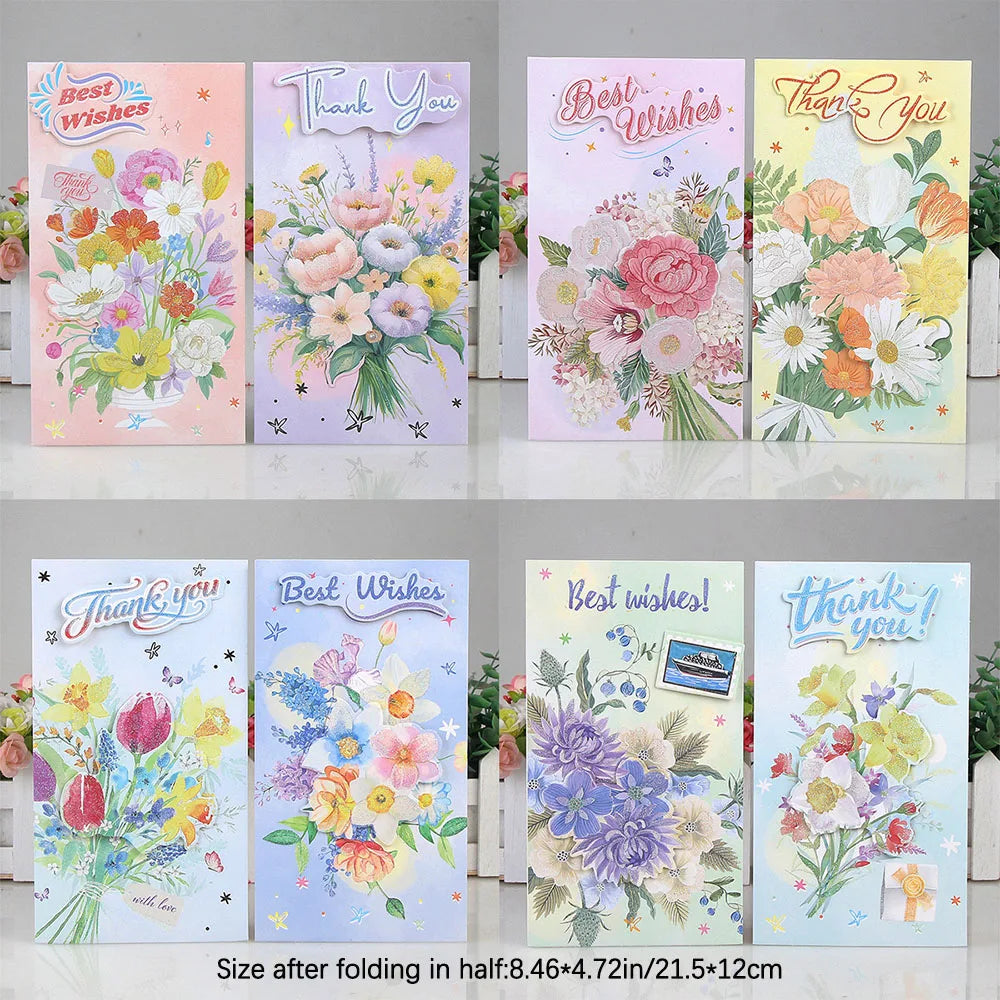 Flower 3D Greeting Card Universal Mother's Day Teacher's Qixi