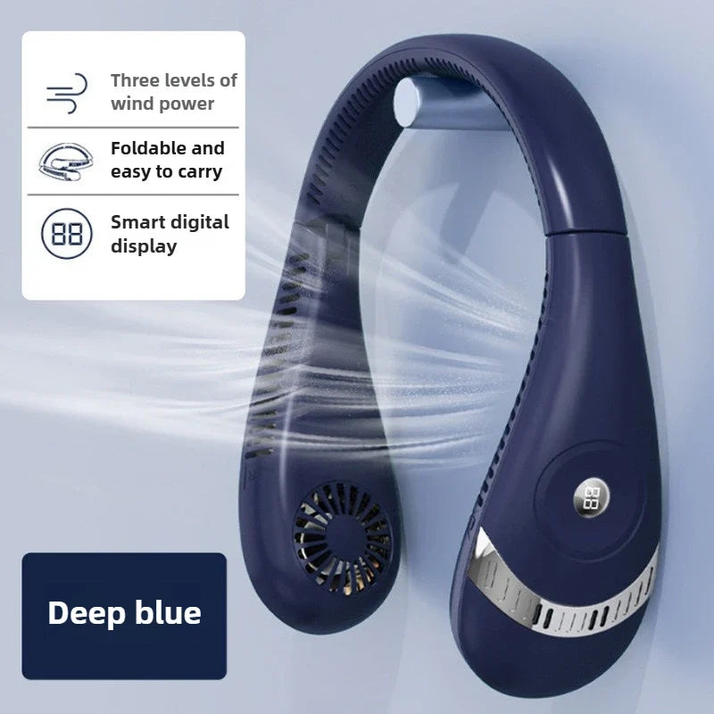 URGGU Bladeless Neck Fan 5000mAh Foldable USB Rechargeable
