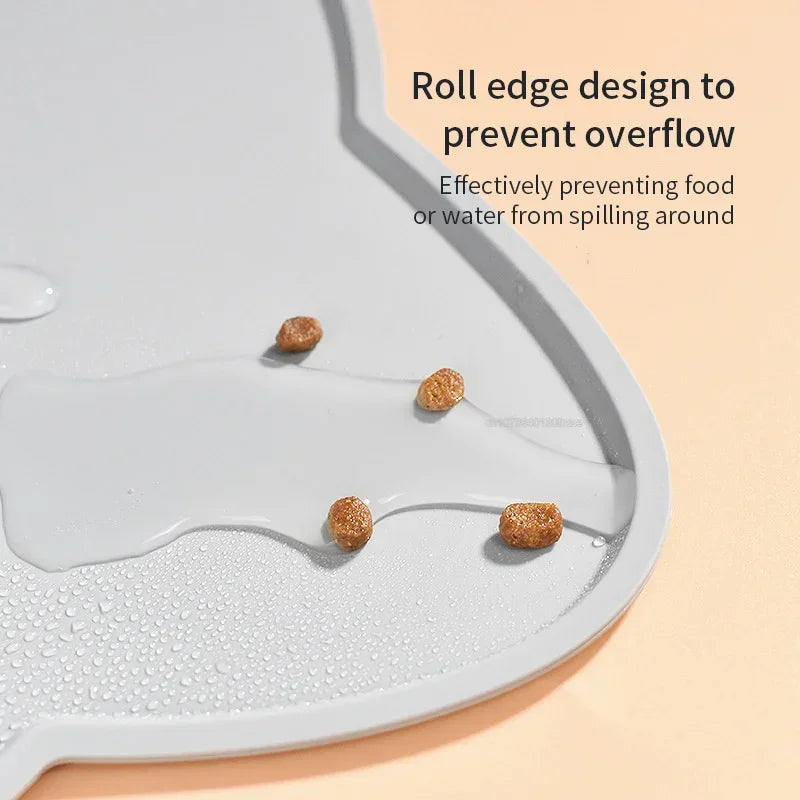 Silicone Cat Feeding Mat – Non-Slip Pet Food & Water Placemat