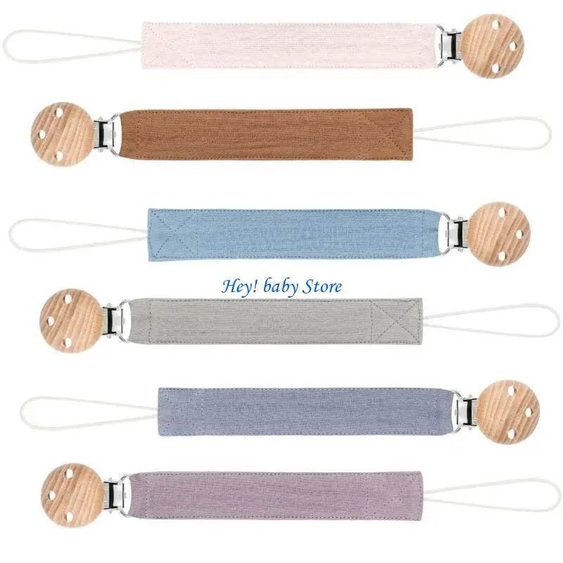 Baby Pacifier Dummy Chain Clips | 3-Pack Cotton Holder Set