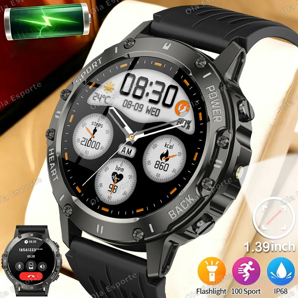 Ola Esporte Military Smartwatch | AMOLED, Flashlight, 100+ Sports