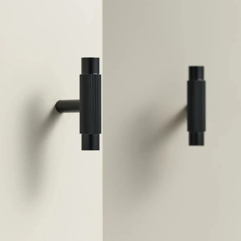 Solid Brass Linear T-Bar Cabinet Handle & Drawer Pull | Multi-Size