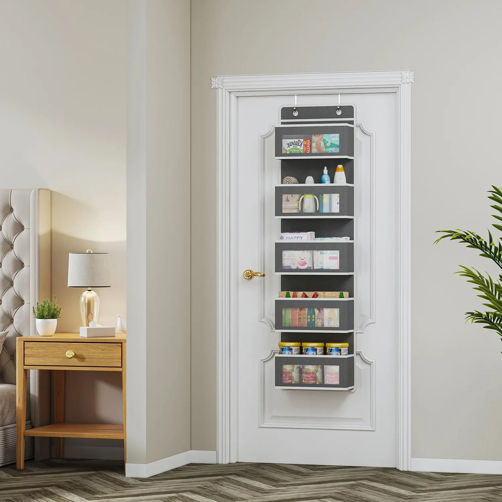 5-Shelf Hanging Storage Organizer Behind Door Anti-tilt 5 Large