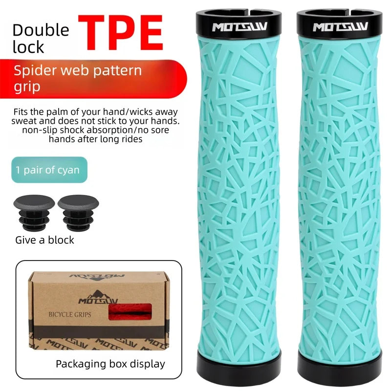 Axl TPE Dual Lock Bike Handlebar Grips – Anti-Slip MTB
