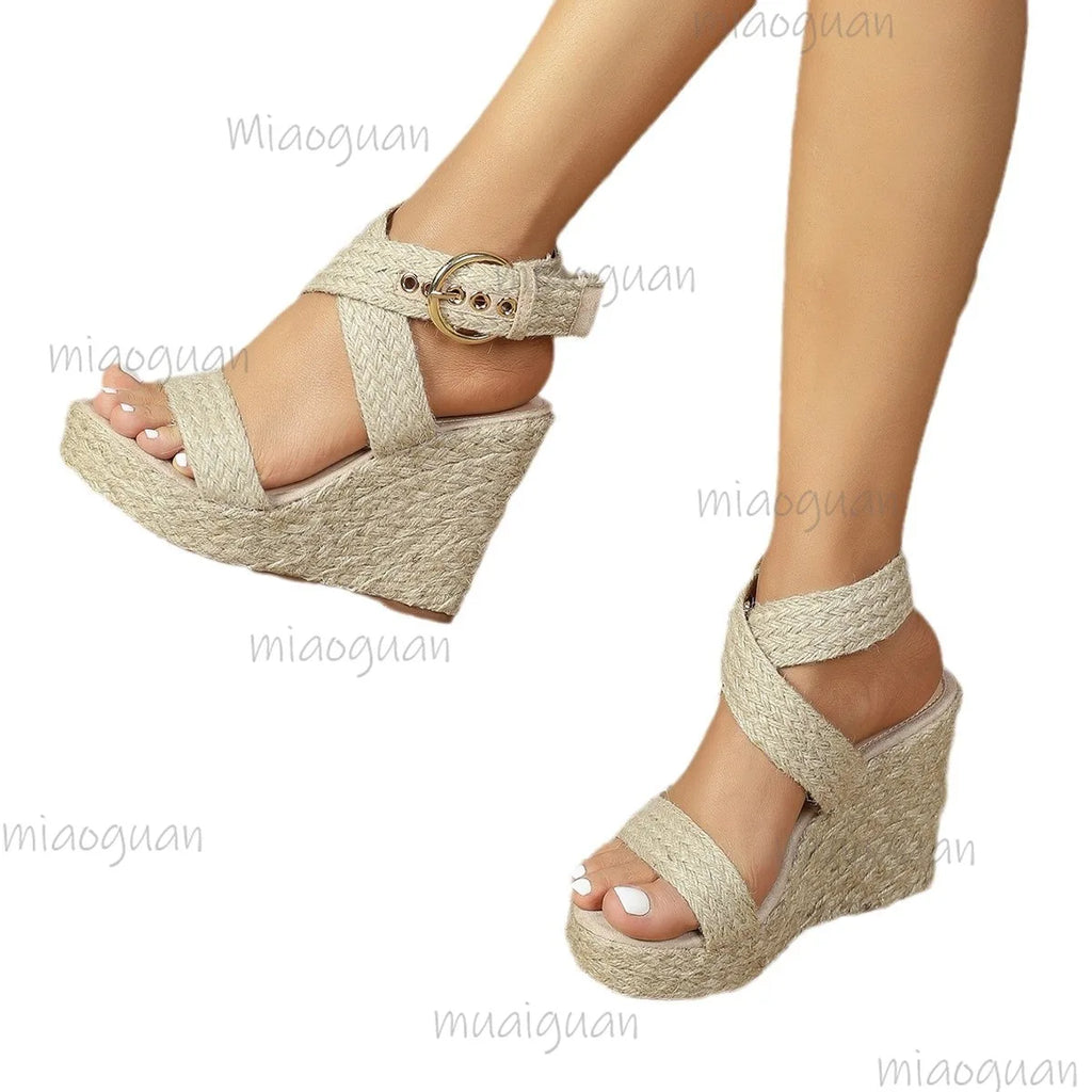 Women's Roman Wedge Platform Sandals | Ankle Strap High Heels