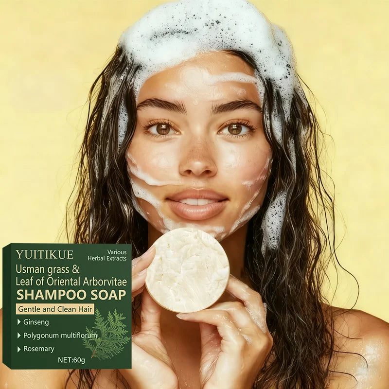YUITIKUE Cypress Shampoo Bar – Ginseng & Rosemary | All Hair Types