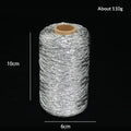 200M Silver Silk Yarn – Shiny Crochet & Knitting Thread Roll