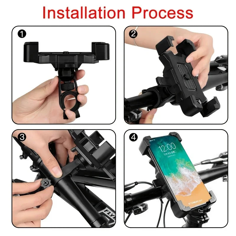 Universal Bike & Motorcycle Handlebar Phone Mount 4.8–6.8"