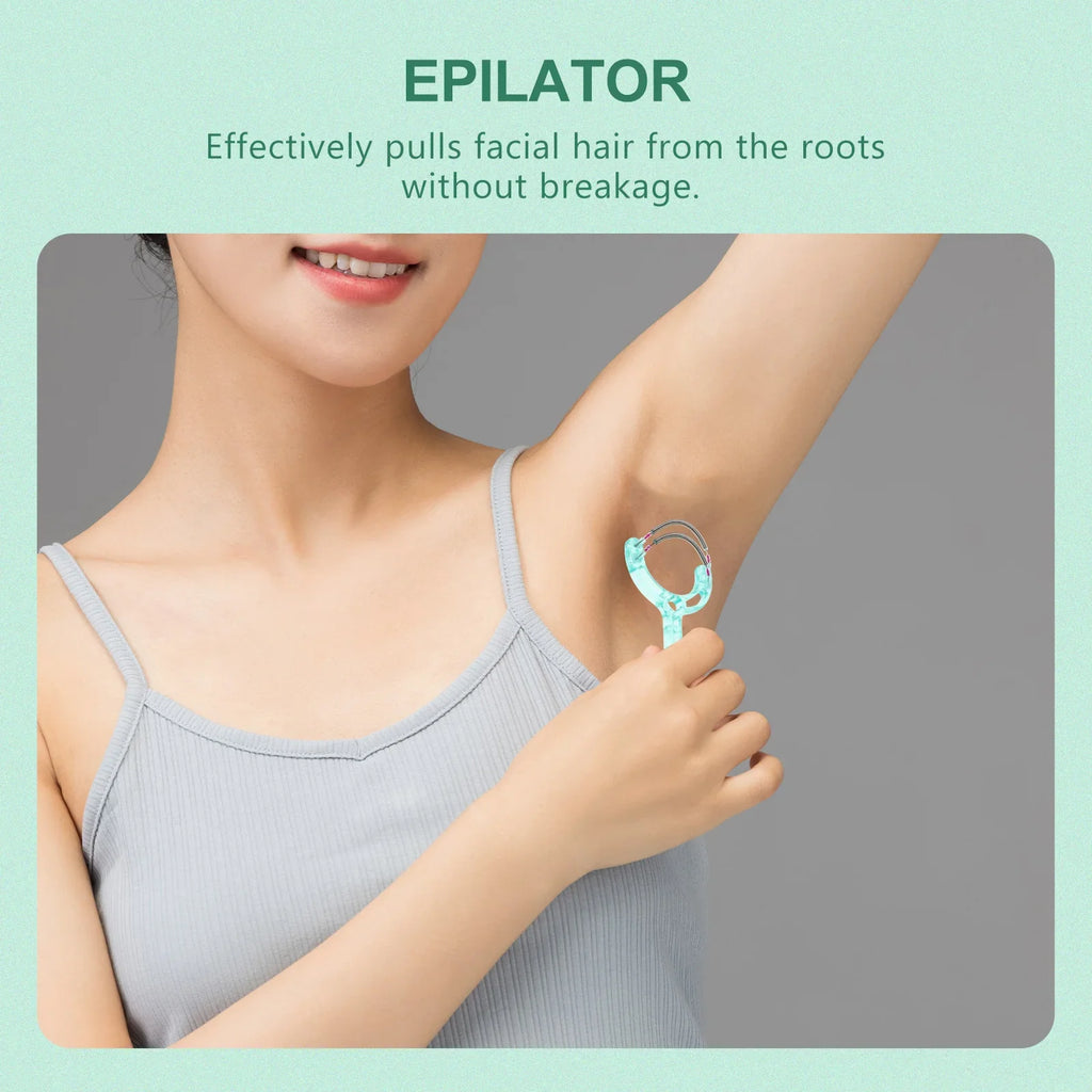 Spring Epilator Facial Hair Remover – Portable Root-Pull Tool