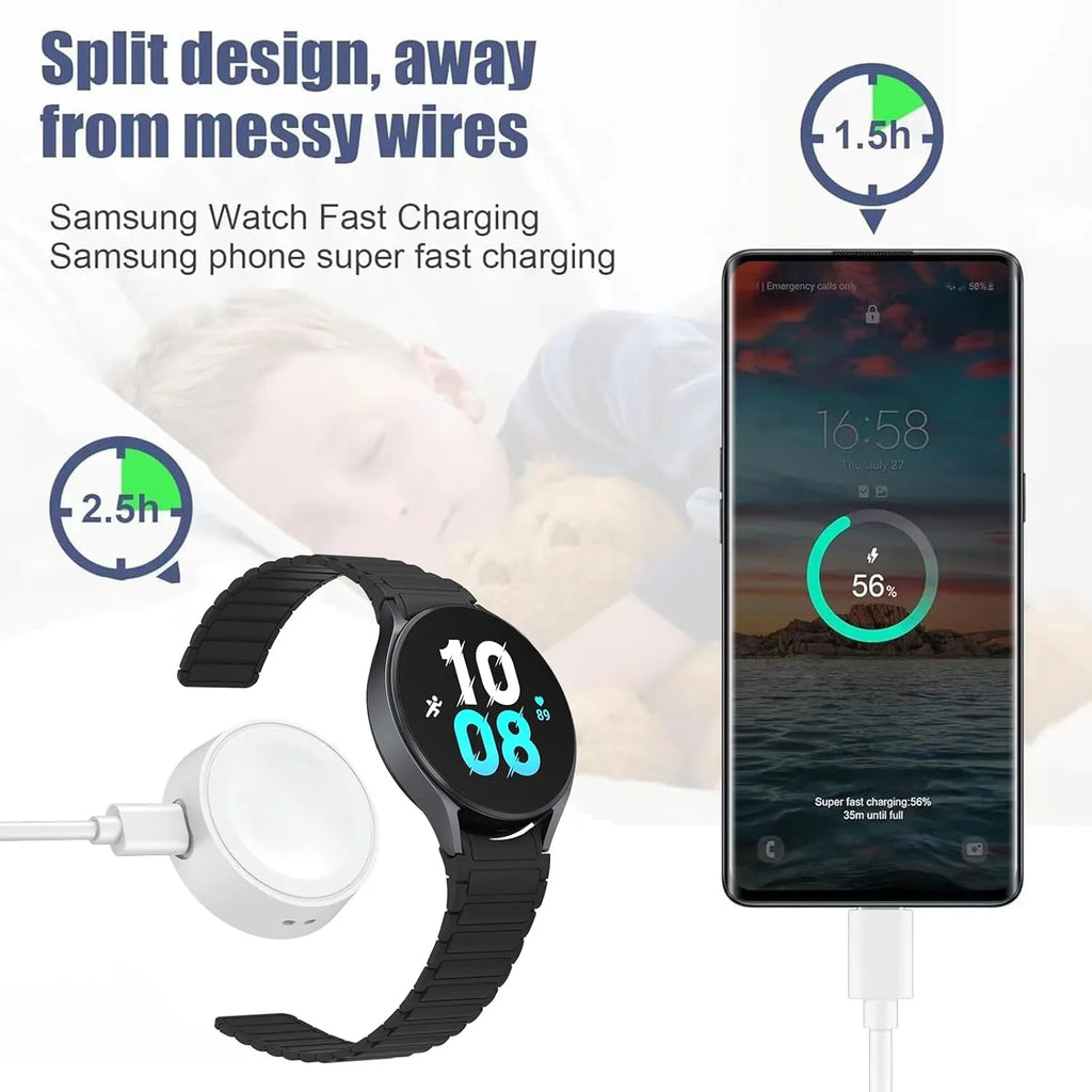 Samsung Galaxy Watch USB Charger – Fits Watch 8/7/6/5/4/Active