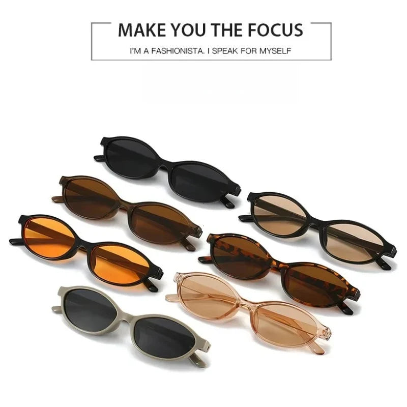 Retro Oval Cat Eye Sunglasses – UV400 Women's Fashion