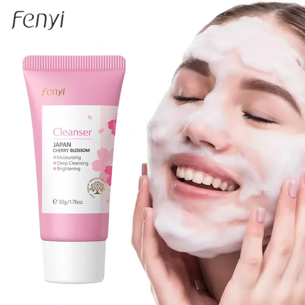Sakura Foam Facial Cleanser – Brightening, Acne & Oil Control