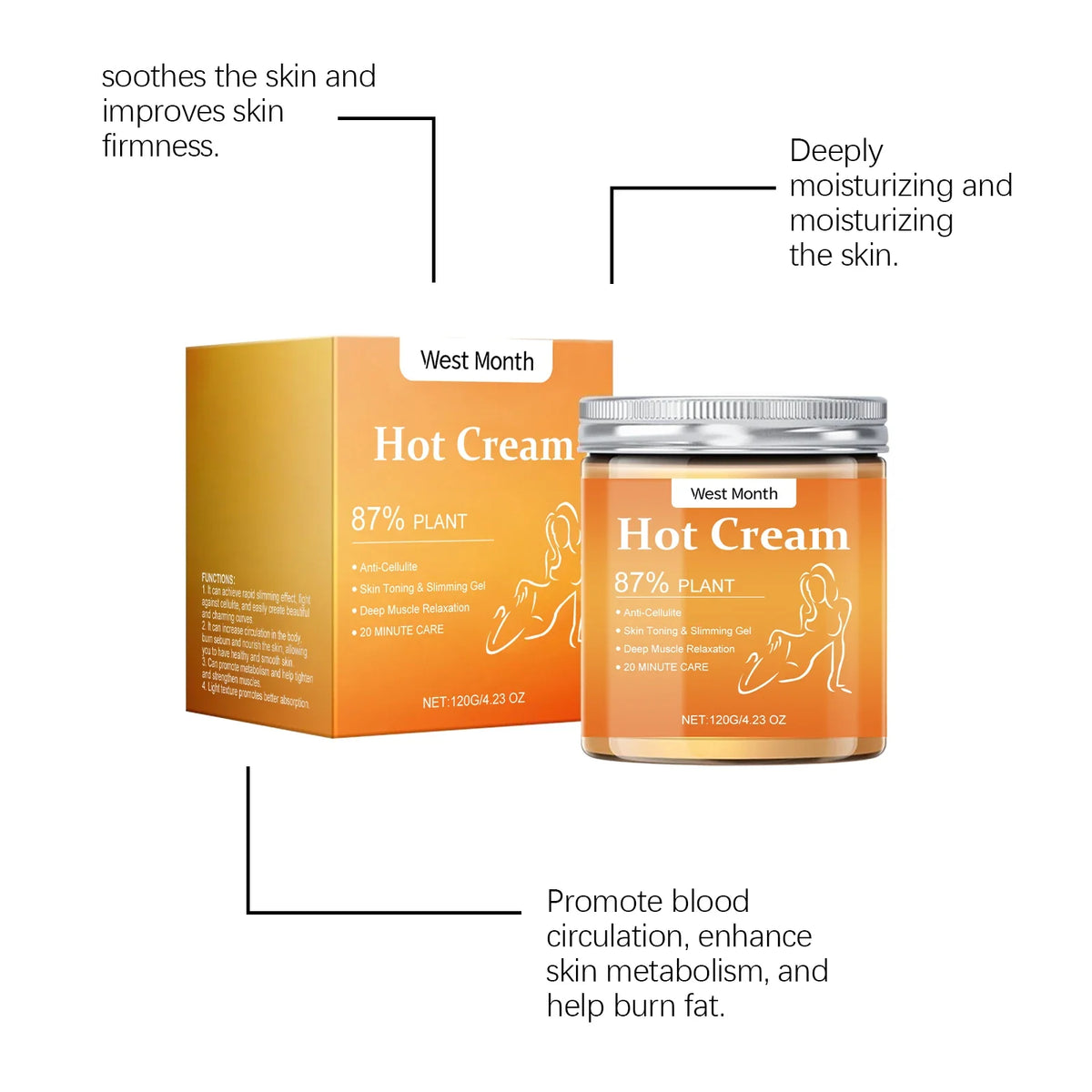 West Moon Body Firming & Contouring Cream – Natural 120g