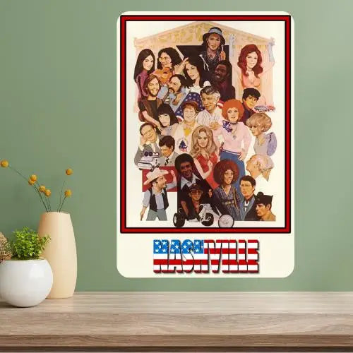 Nashville Classic Movie Metal Poster Sign | Retro Wall Decor