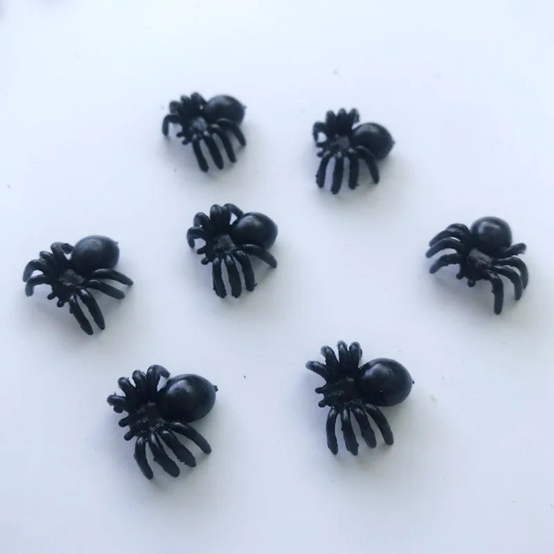 100 Halloween Fake Spider Mini Luminous Plastic Party Home Decoration