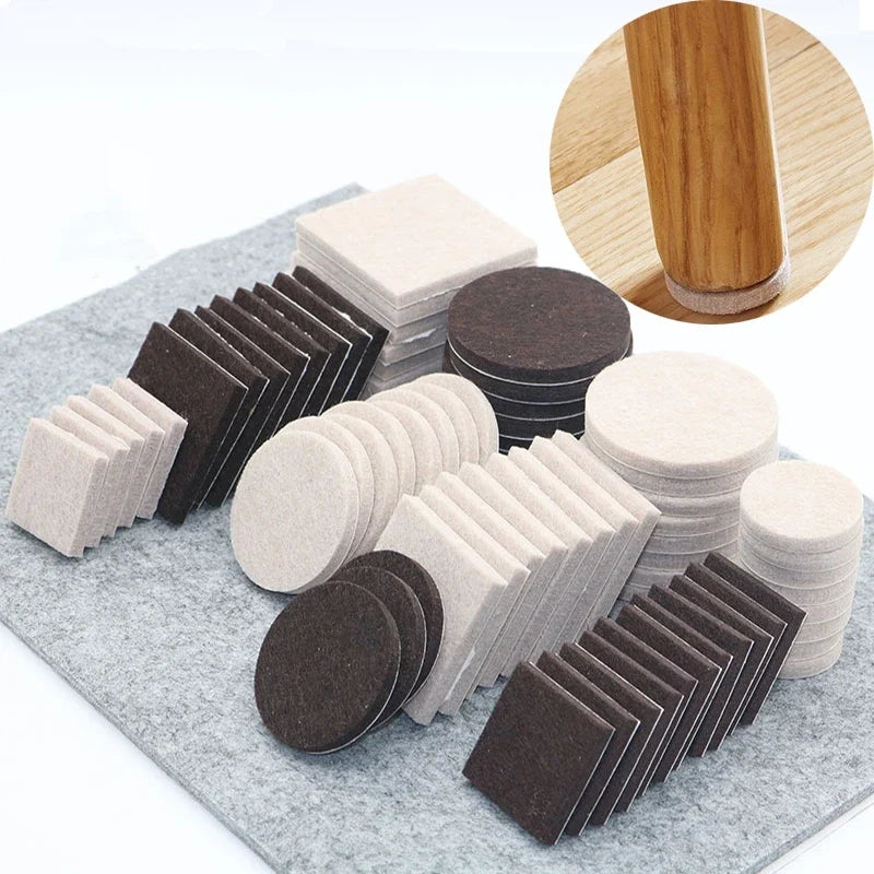 Felt Furniture Leg Pads 18–128pcs | Self-Adhesive Floor Protectors