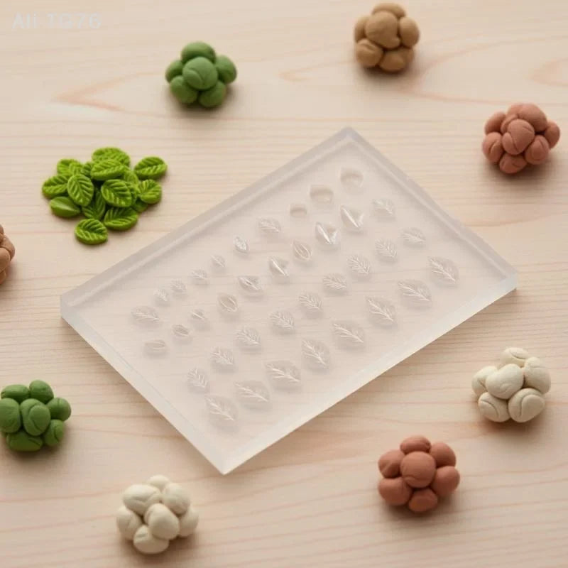 3D Silicone Nail Art Mold – DIY Mini Leaf Design Template