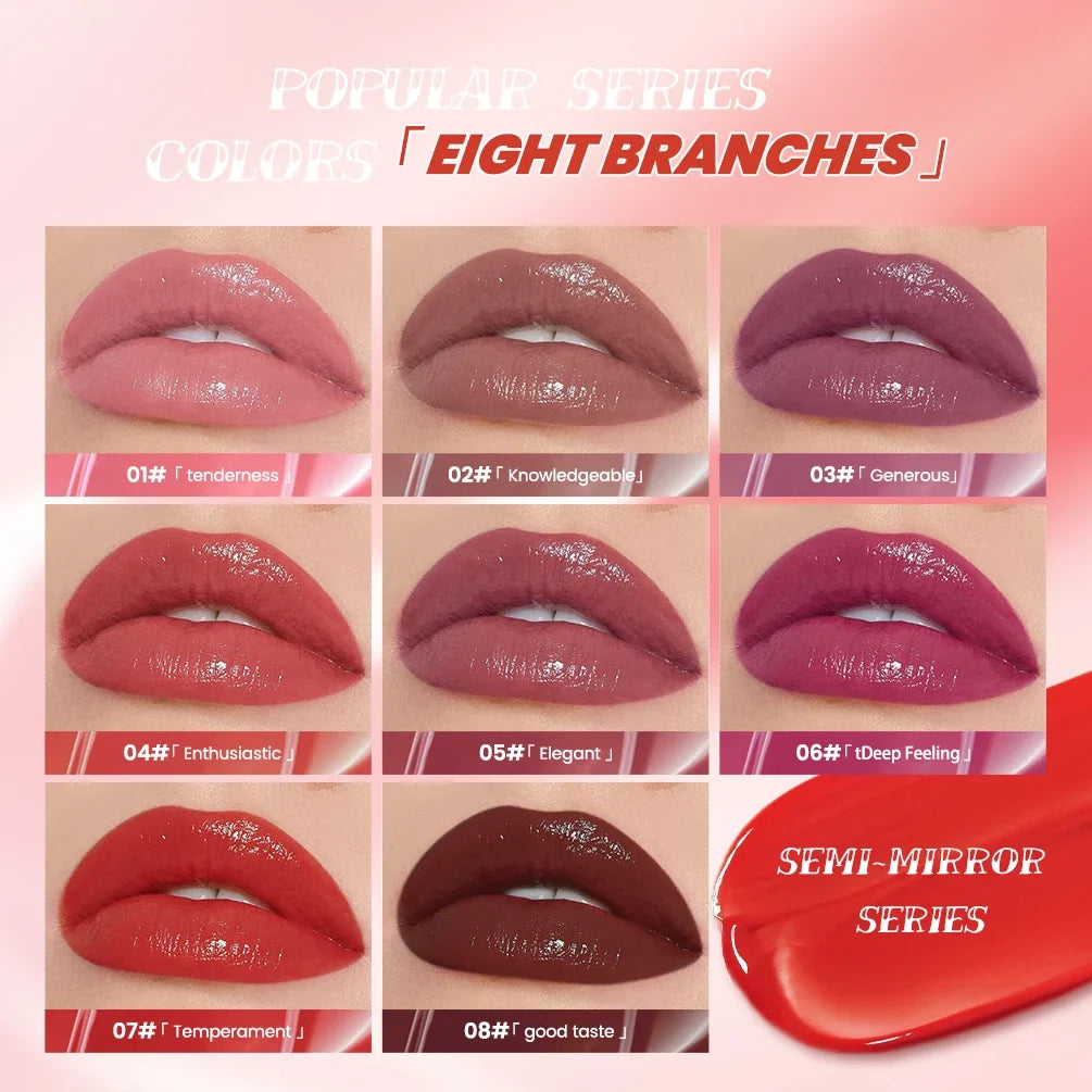 QIBEST Mirror Lip Glaze – Glossy Liquid Lipstick & Lip Tint