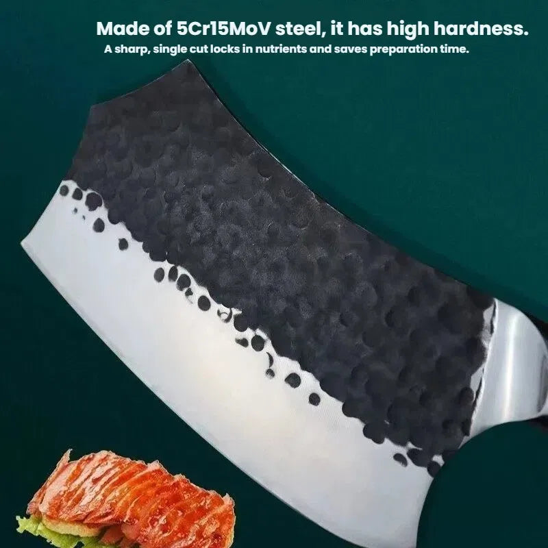 Hand-Forged Meat Cleaver Knife – 7.5" Stainless Steel Butcher