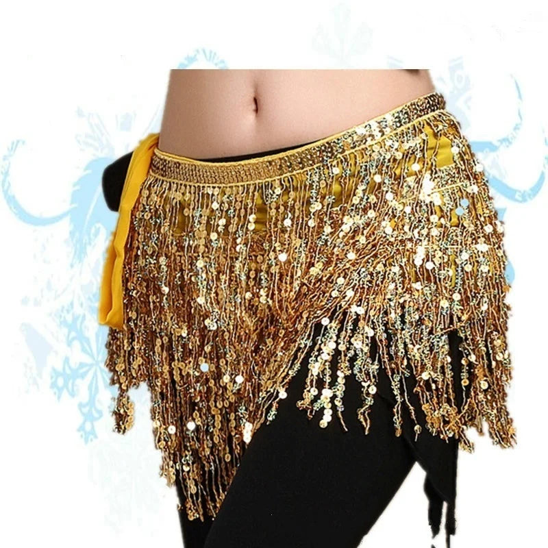 Shiny Sequin Tassel Belly Dance Waist Chain Belt – Women