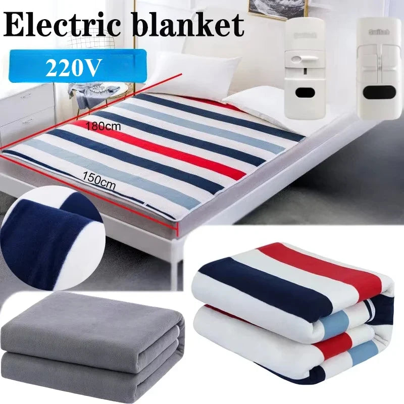 220V Electric Heated Blanket 70x150cm | Plush Bed Warmer