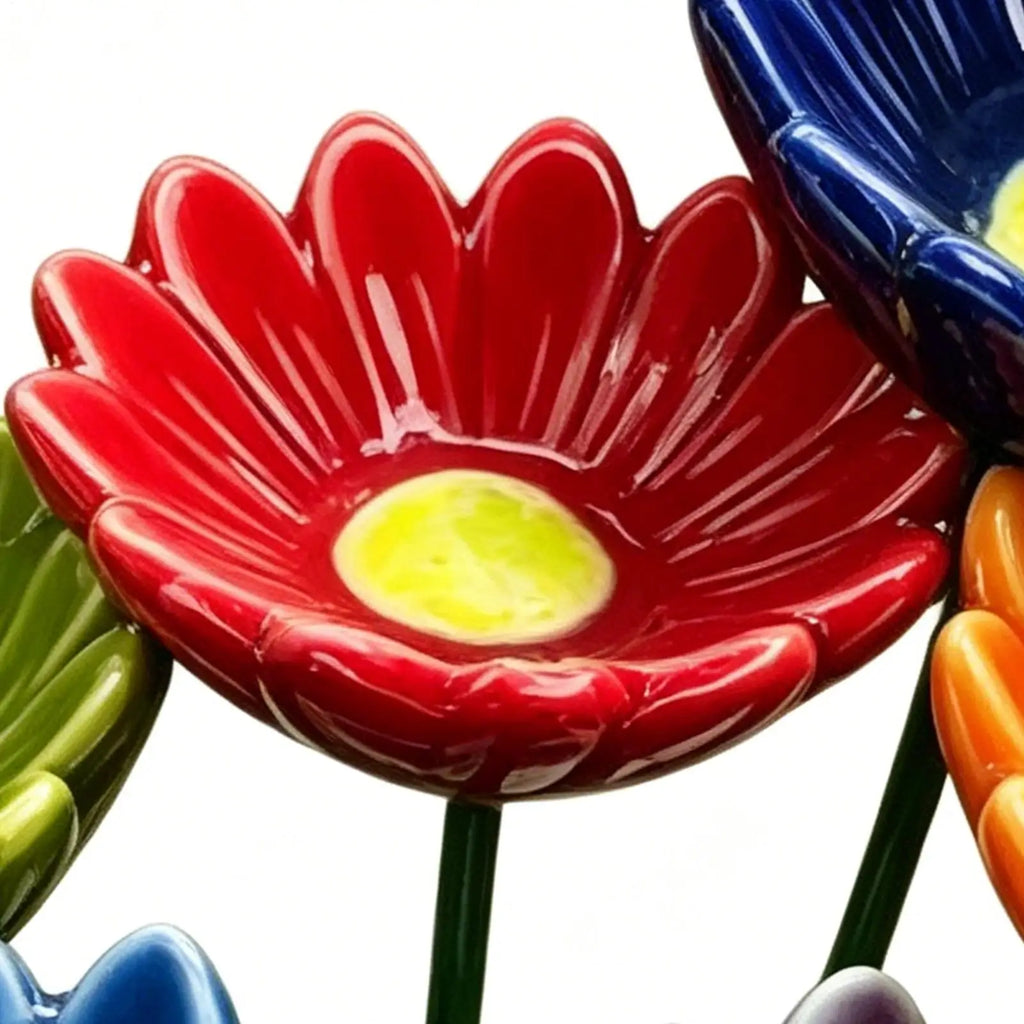Ceramic Bee Watering Station Set of 6 – Garden Butterfly Bath