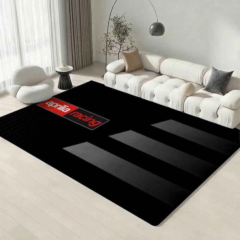 Aprilia Motorcycle Flannel Floor Mat – Non-Slip Indoor Rug