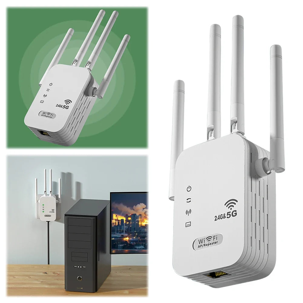1200Mbps Wireless Wifi Repeater WAN LAN Port Dual-band 2 4GHz 5GHz