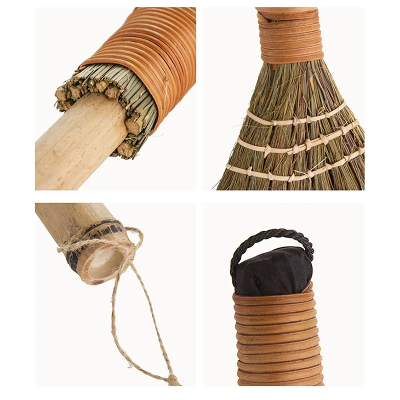 Japanese Mini Broom – Natural Bamboo Short-Handle Hand Brush