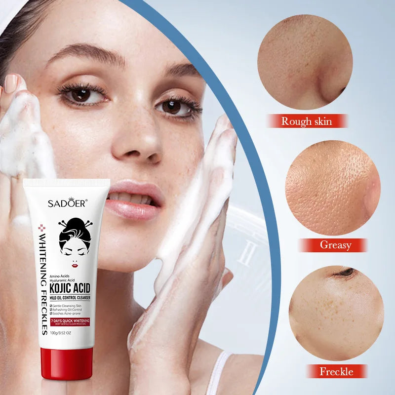 SADOER Kojic Acid Facial Cleanser – Brightening Face Wash
