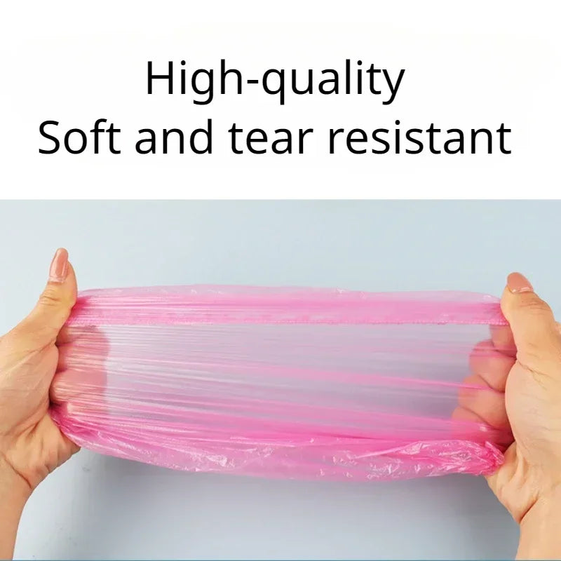 Disposable Shower Caps 100pcs – Waterproof Elastic PE Caps