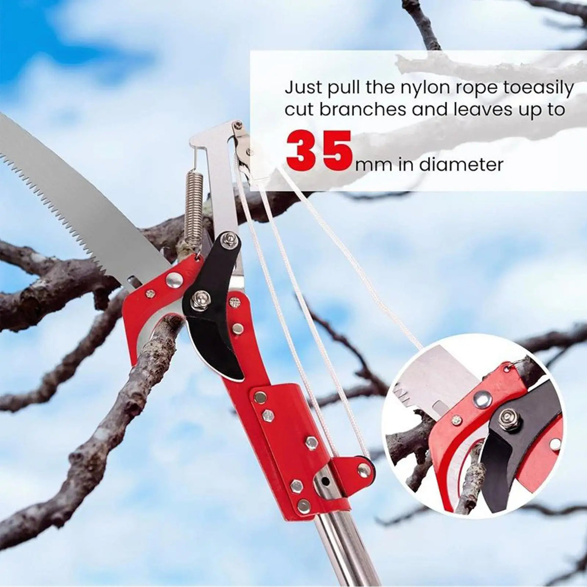Telescoping Pole Saw & Pruner Set – 13 ft Tree Trimmer Tool