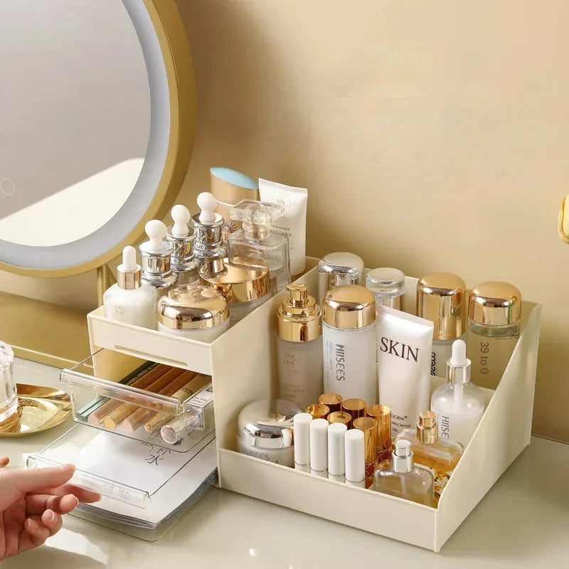 Transparent Drawer Makeup Box Dormitory Organizer Plastic Cosmetics