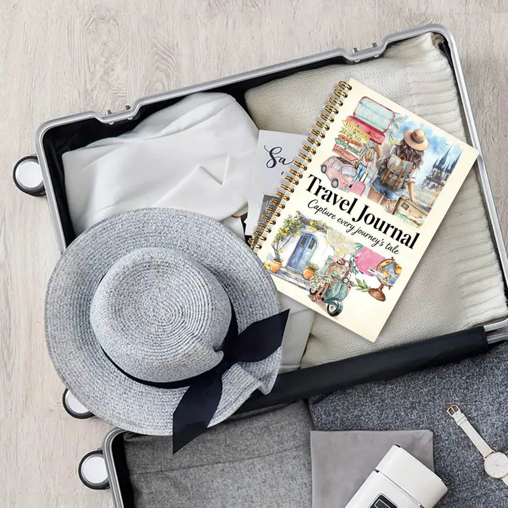 Travel Journal Planner Women A5 Spiral Notebook Trip Planning Budget