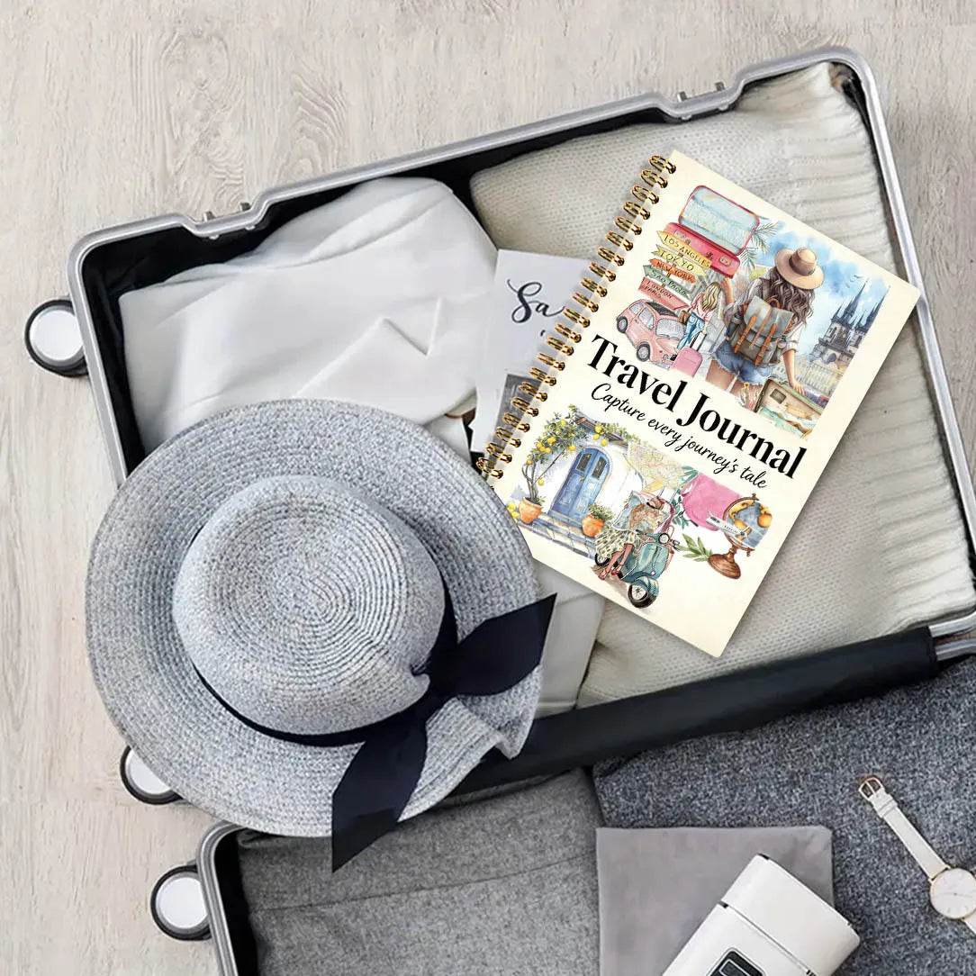 Travel Journal Planner Women A5 Spiral Notebook Trip Planning Budget