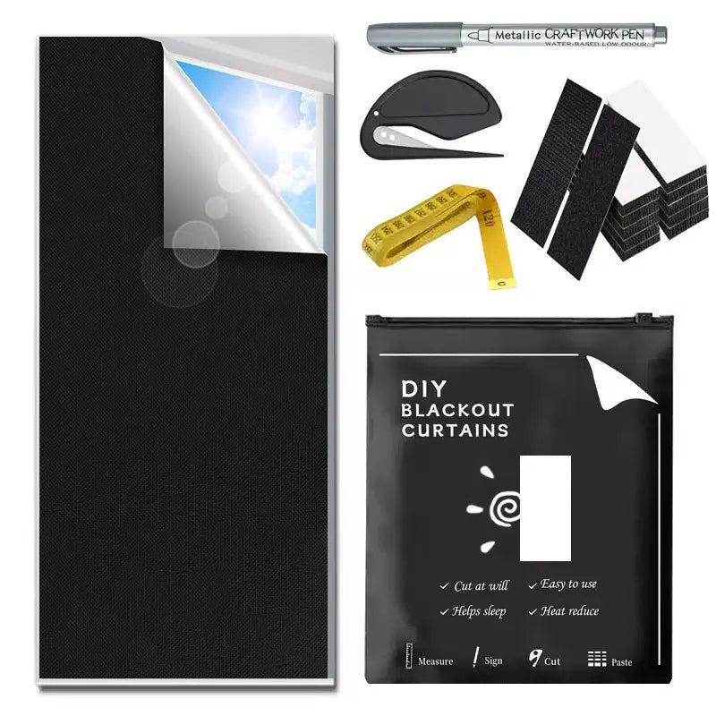 Portable Blackout Window Cover 40x58 – No Drill Curtain