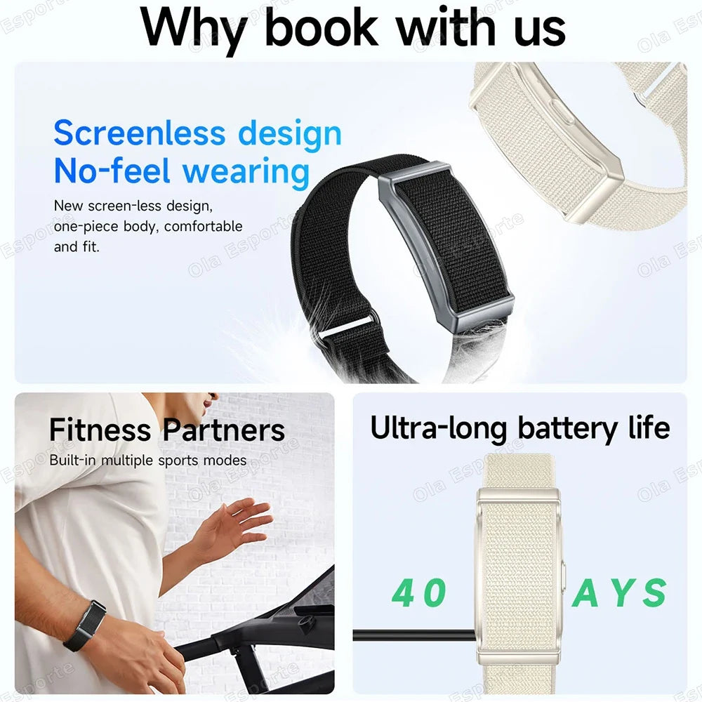 Ola Esporte Screenless Smart Fitness Bracelet | Health Tracker