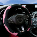 PU Carbon Fiber Steering Wheel Cover | 14.5–15 Inch Fit