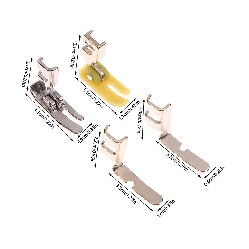 4-Piece Zipper Presser Foot Set for Old Sewing Machines