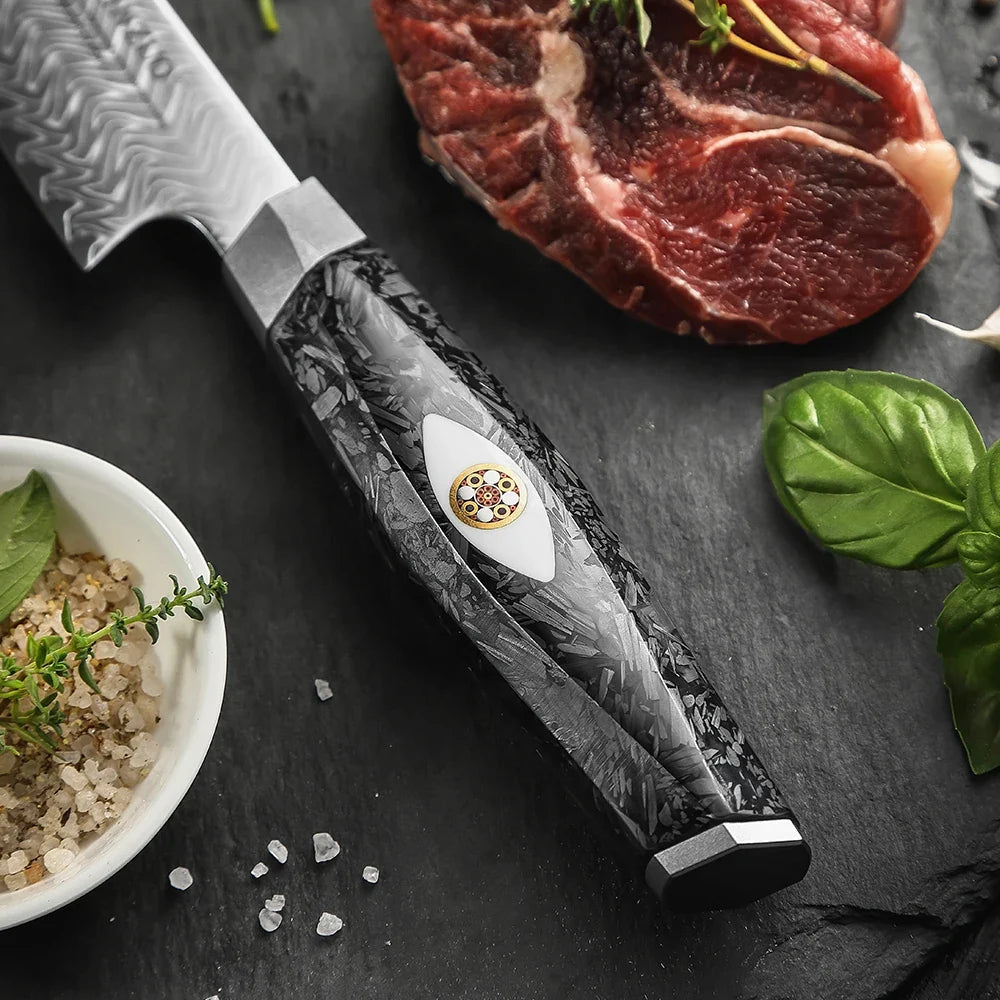 XINZUO 8.46" Damascus Carving Knife – 145-Layer M390 Steel