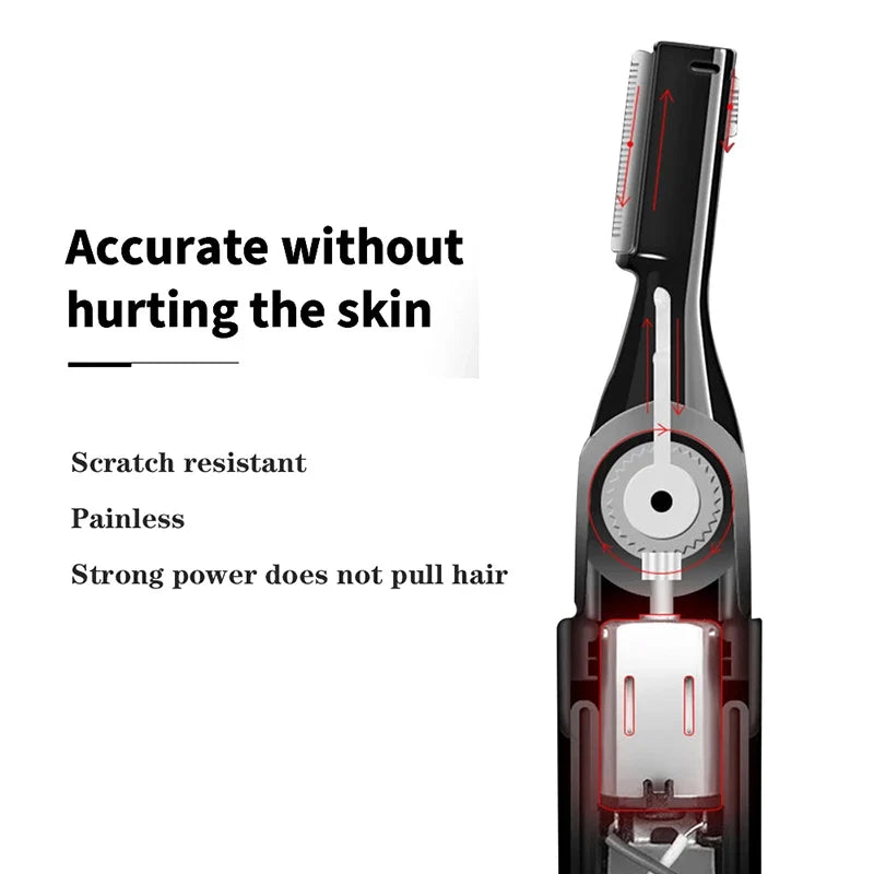 Double-Ended Electric Eyebrow Trimmer | USB Rechargeable