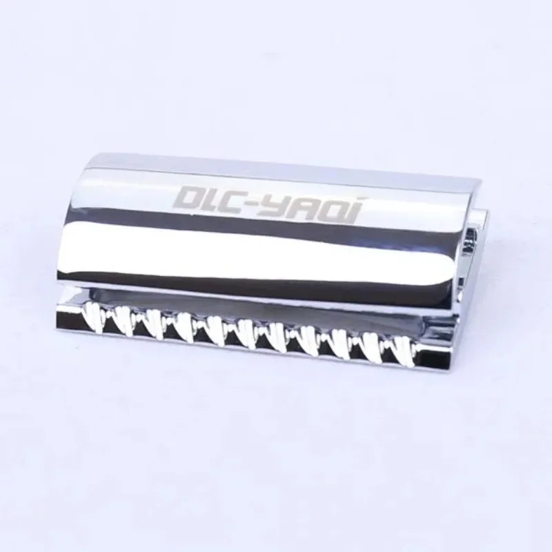 YAQI Chrome Scalloped Bar Double Edge Safety Razor Head Mens